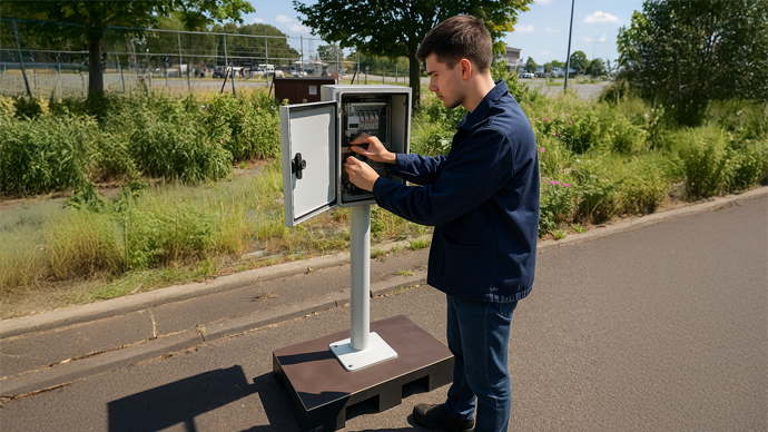 Coffret électrique d'éclairage public didactique Coffret électrique d'éclairage public didactique
