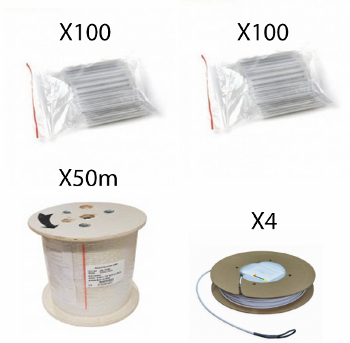 Kit consommable pour panneau fibre optique vertical